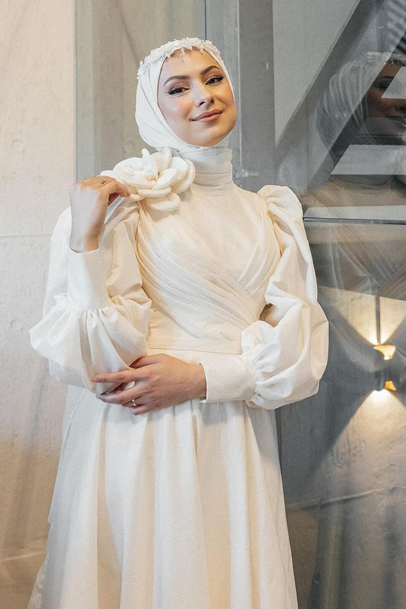 Muslim Arabic Brush Train Bridal Gowns