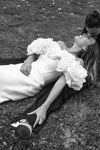 Boat Neck Off The Shoulder 3D Flower Wedding Dress Mermaid