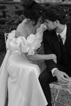Boat Neck Off The Shoulder 3D Flower Wedding Dress Mermaid