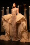 Layers Tulle Cape Gorgeous Bridal Cape With Long Train DJ418