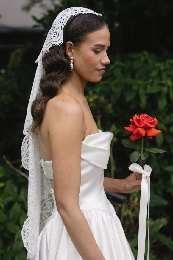 Romantic Soft Satin A Line Long Wedding Dress