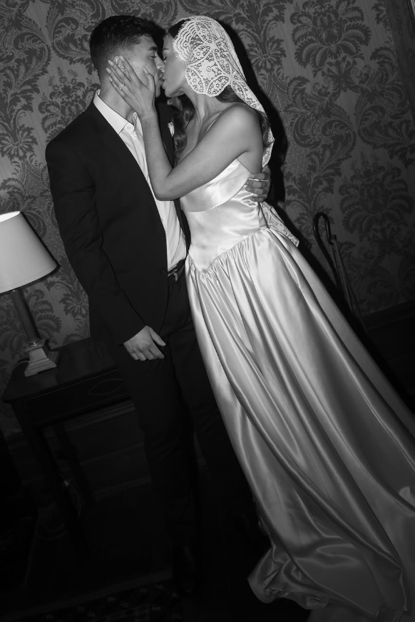 Romantic Soft Satin A Line Long Wedding Dress