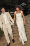 Elegant Sheath Long Satin Wedding Dress Backless