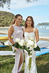 Elegant Sheath Long Satin Wedding Dress Backless