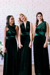 #DZ9343 Convertible Velvet Bridesmaid Maxi Dress
