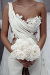 Luxury 3d floral lace mermaid wedding dress