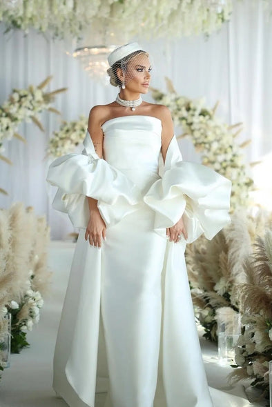 Wedding Dress Detachable Puffy Sleeved Cape DW900