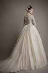 Vintage Long Sleeves Ball Gown Taffeta Wedding Dresses