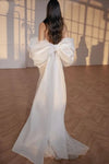Thick Organza Elegant Bow Ribbon Cape Wedding Accessories