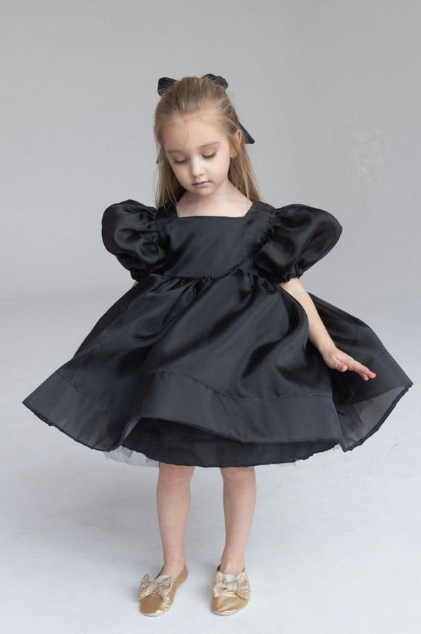 Black Organza Girl Party Dress Birthday Gown – TANYA BRIDAL Black Organza Girl Party Dress Birthday Gown – TANYA BRIDAL