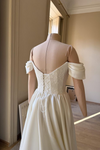 Ivory Wedding Dress Lace Appliques Off The Shoulder