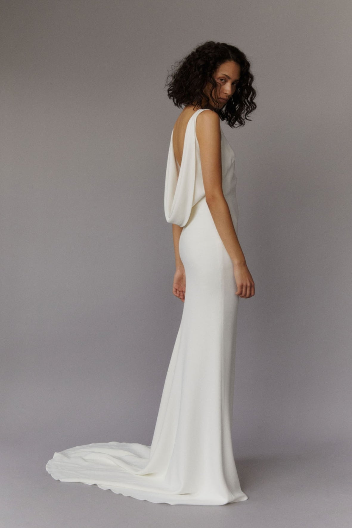 ELEGANT DRAPED BACK WEDDING DRESS ZW774 TANYA BRIDAL ELEGANT DRAPED BACK WEDDING DRESS ZW774 TANYA BRIDAL
