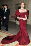 Burgundy Mermaid Long Women Prom Gown