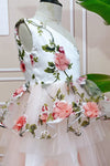 Floral Pink Flower Girl Dresses For Wedding Party Vestido Flores ZF096