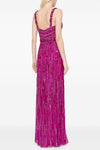 #DZ9392 Fuchsia And Mint Green Long Luxury Women Evening Gown