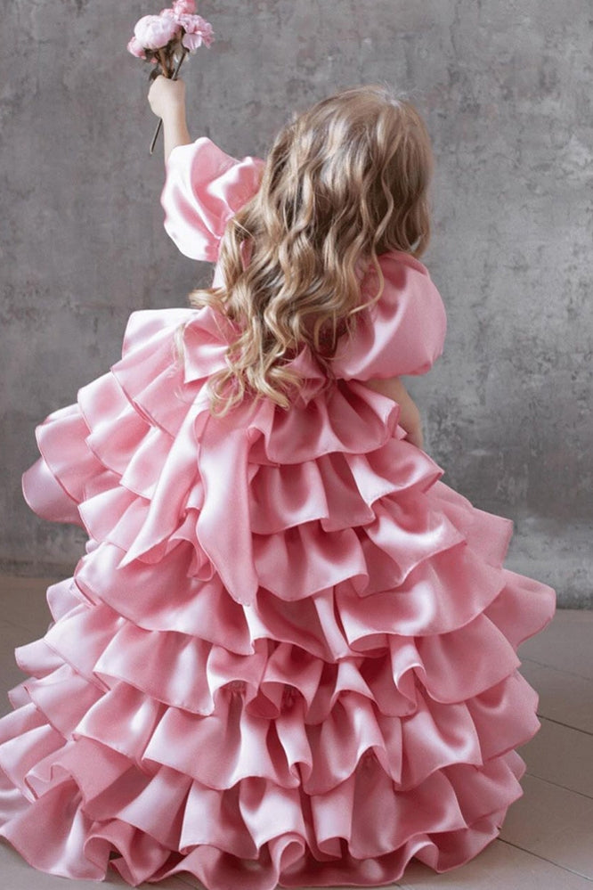 Short Front Long Back Sweety Flower Girl Dress TANYA BRIDAL Short Front Long Back Sweety Flower Girl Dress TANYA BRIDAL