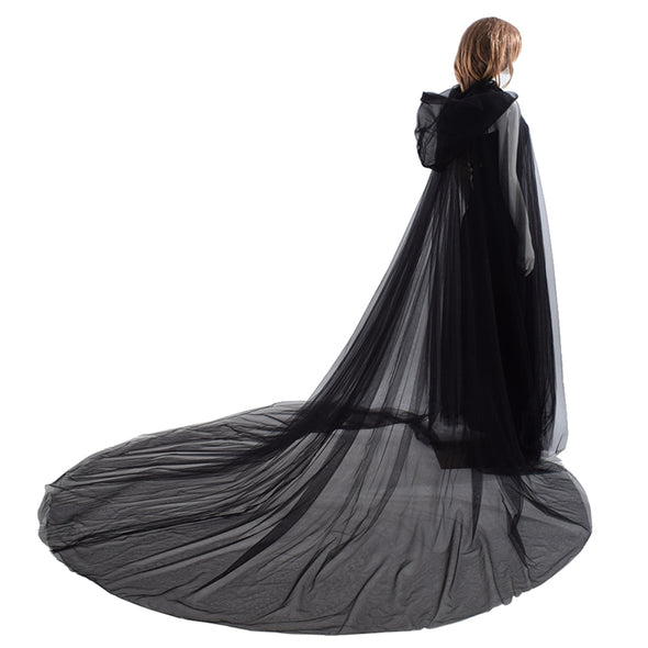 Tulle Cape Maxi Soft Mesh Cloak Wedding Bridal Wrap