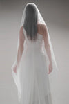 V192 Plisse Tulle Simple Wedding Veil With Comb 150cm Length