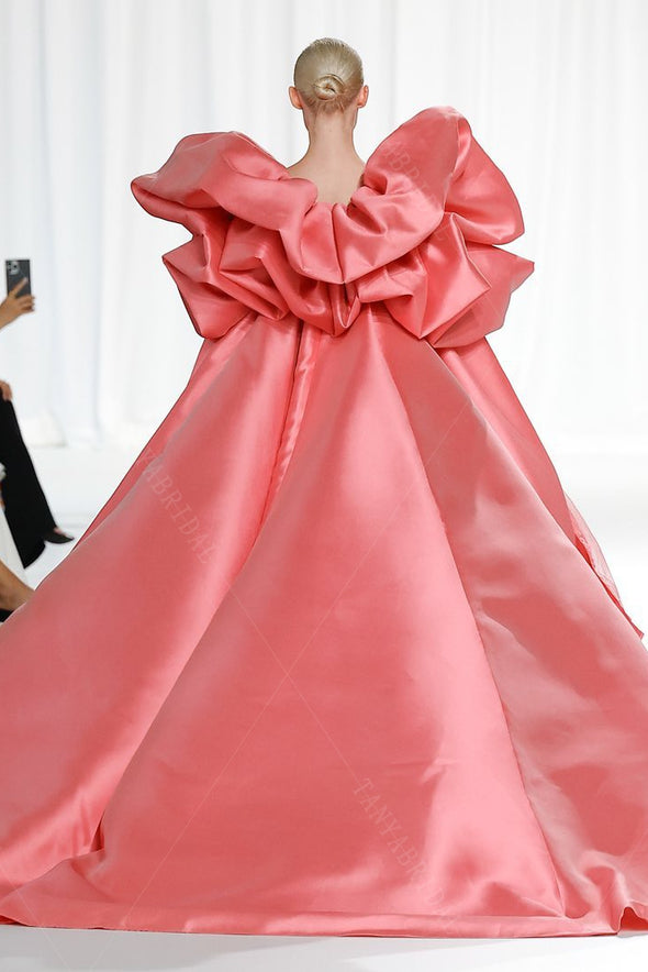 Mikado Satin  Long Cape Modern Coat DJ296