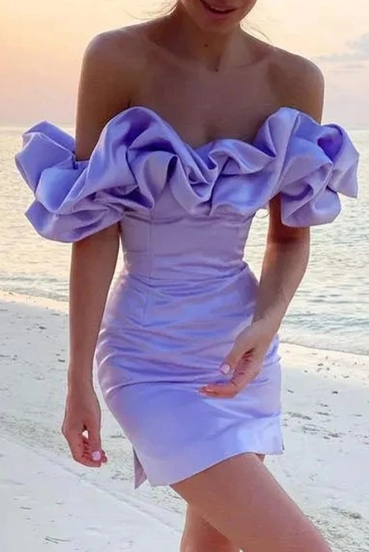Elegant Ladies Wrap Cocktail Party Dresses Sexy Strapless
