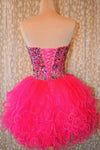 Fashion Beaded Crystals Cocktail Graduation Prom Party Gowns Homecoming Dress