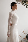Vintage Lace Wedding Dresses Long Sleeves Mermaid Vestidos De Novia