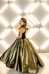 #DZ9407 Luxyry Black And Gold Girl Dress