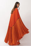 Satin Cape With Super Long Tassel Fringe Outfit ZJ102