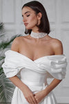 Off The Shoulder Bride Dress Detachable Train