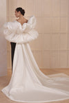 Dramatic Puffy Cape With Detachable Long Train ZJ154