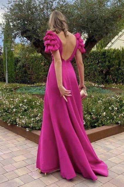 trendy evening dresses ChicSew Elegant Floral For Wedding Guests Off Shoulder Side Split Mermaid Long Satin Floral Formal Dresses For Ladies La Femme Evening Dress 29331 Off the shoulder jersey gown with embroidered design on bodice and sleeve La Femme Evening Dress 29331