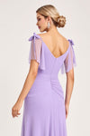 Sweetheart A Line Long Chiffon Bridesmaid Dress Floor Length