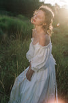 Off The Shoulder A Line Taffeta Long Wedding Dress