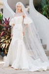 Mermaid Bridal Gowns With Detachable Puff Sleeves Chic ZW1070