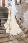 High Neck Long Sleeves Wedding Dress With Draped