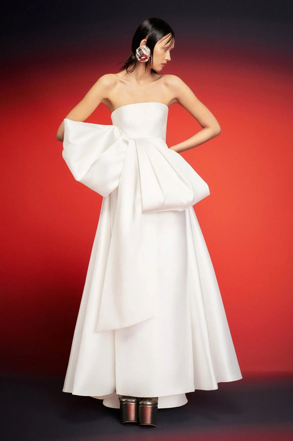 Strapless A Line Wedding Dresses Simple Elegant Bridal Gowns DW834
