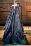 Black Taffeta Women Evening Cape Sheer Neck DJ319