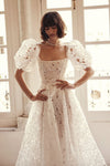 Glorious Balconette Wedding Dress Soft Floral Lace DW766