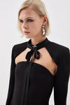 #DZ9441 Black Lady Jacket For Party
