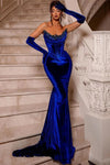 Royal Blue Elegant Sexy Evening Dress Mermaid Celebrity Gown