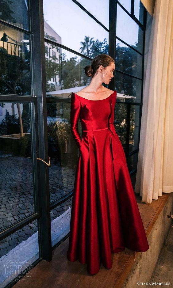 Red Prom Dress With Pockets