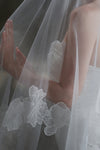 Lace Flower Appliques Face Wedding Veil