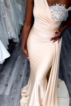 One Shoulder Long Evening Dress With Crystal 24391133