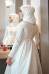 A Line Hajab Bride Gown Vestido De Noiva Muslim Wedding Dress