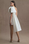 Short Mini Pearls One Shoulder Wedding Party Gown