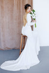 Simple Mermaid Wedding Dress With Long Sleeve
