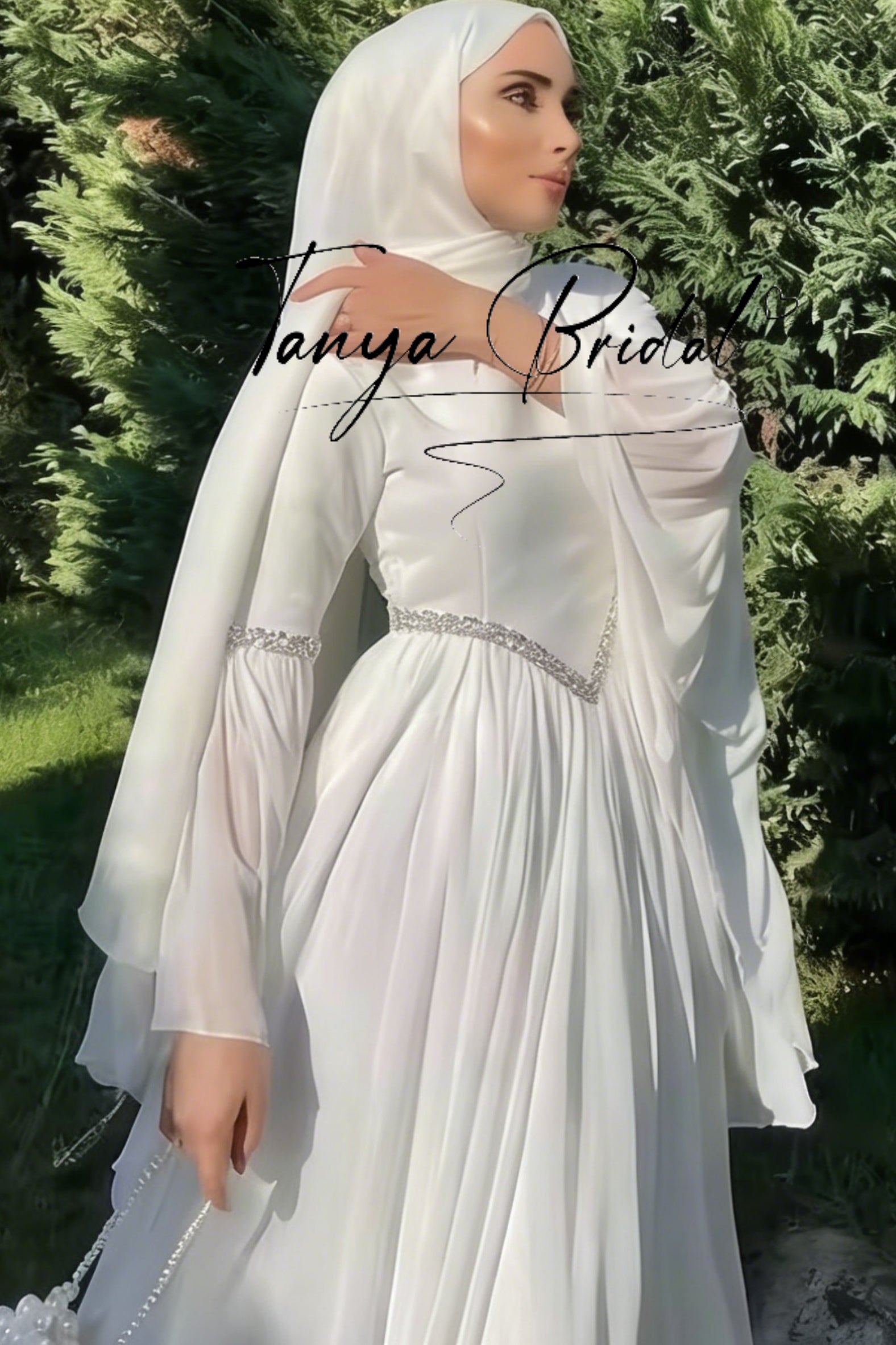 DZ9587 Muslim A-Line Wedding Dresses Saudi Dubai Formal Gowns TANYA BRIDAL DZ9587 Muslim A-Line Wedding Dresses Saudi Dubai Formal Gowns TANYA BRIDAL