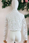 Lace Wedding Jacket High Stand Collar Bridal Bolero DQG1255