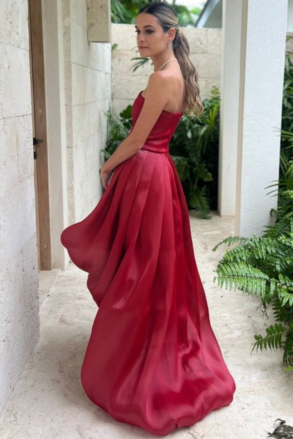 Shine Organza Short Front Long Back Prom Dress TANYA BRIDAL Shine Organza Short Front Long Back Prom Dress TANYA BRIDAL