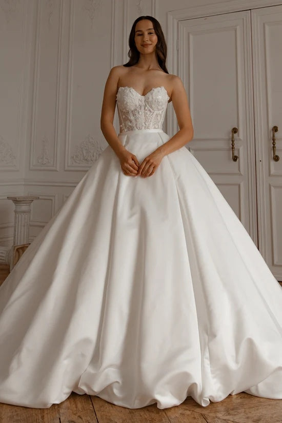 wedding dresses detachable skirt 2 in 1 Wedding Dress With Detachable Skirt – TANYA BRIDAL